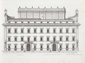 Palazzo Falconieri, Roma, de &39;Palazzi di Roma&39;, parte II, publicado em 1670